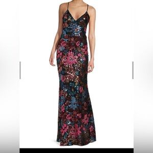 Crystal Doll Multicolor Sequin Maxi Dress